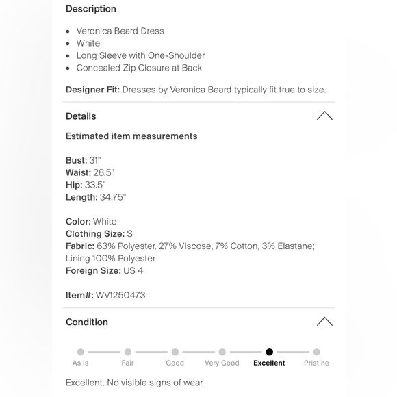 Veronica Beard One Shoulder Middleton Dress - Picture 4 of 4